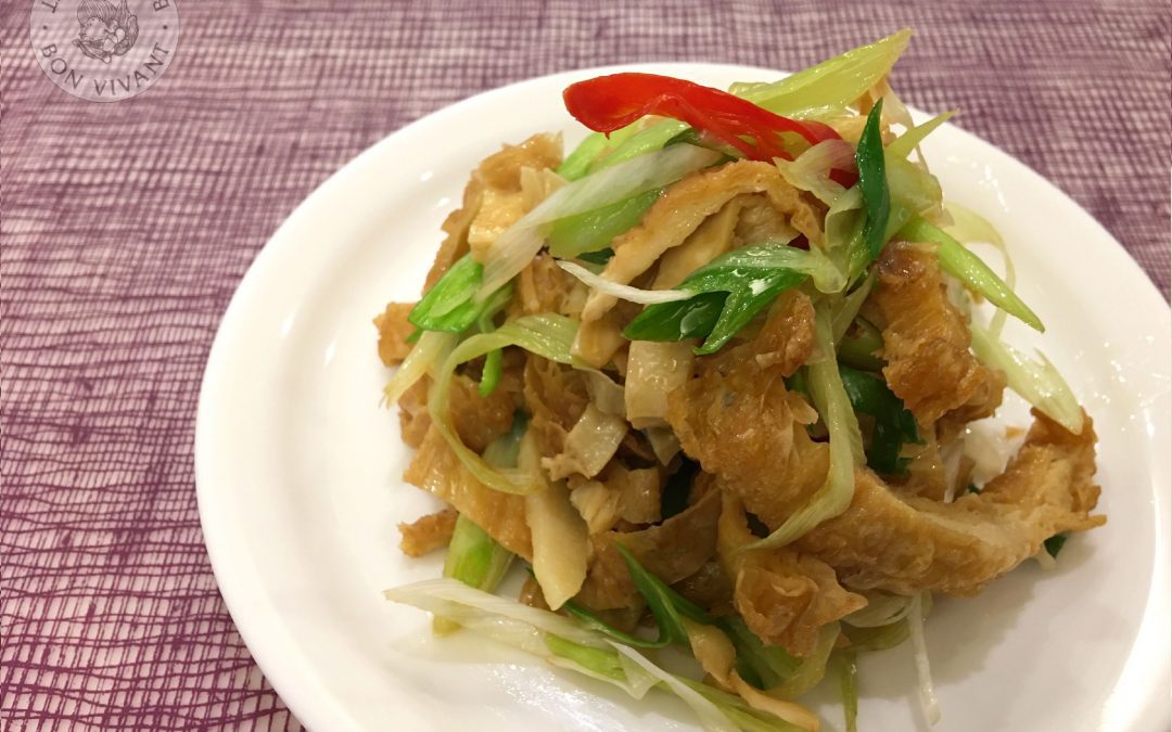 三星蒜苗炒豆皮