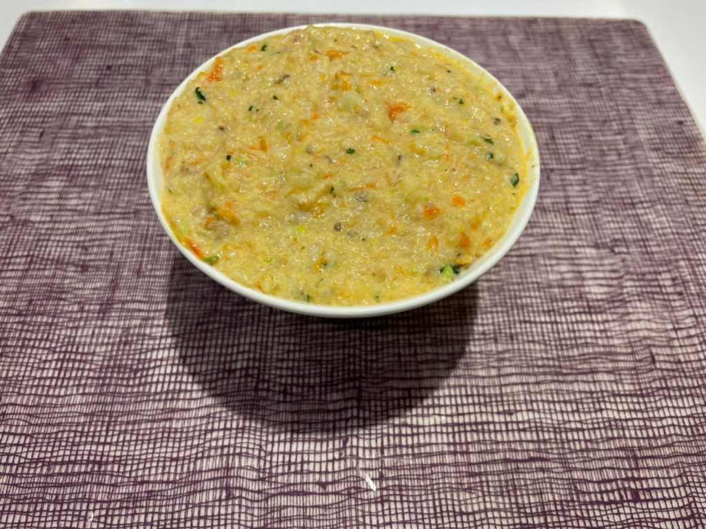薑黃椰奶白花椰豌豆粥