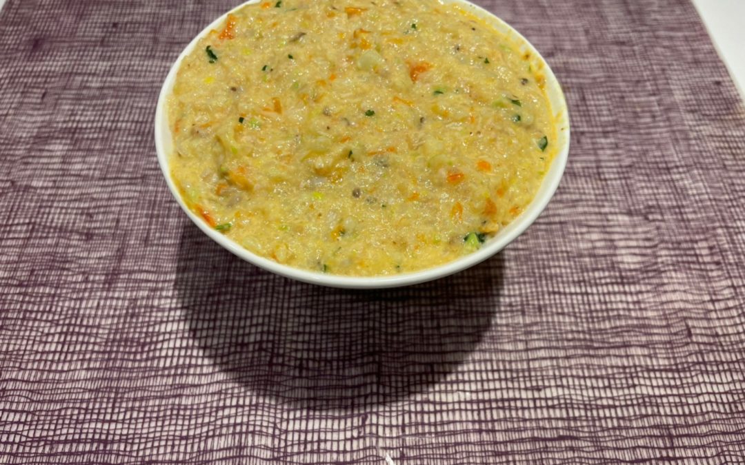 薑黃椰奶白花椰豌豆粥